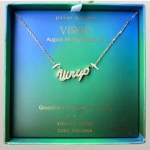 Paige Harper Virgo Gold Plated Sterling Silver & CZ Pendant Necklace